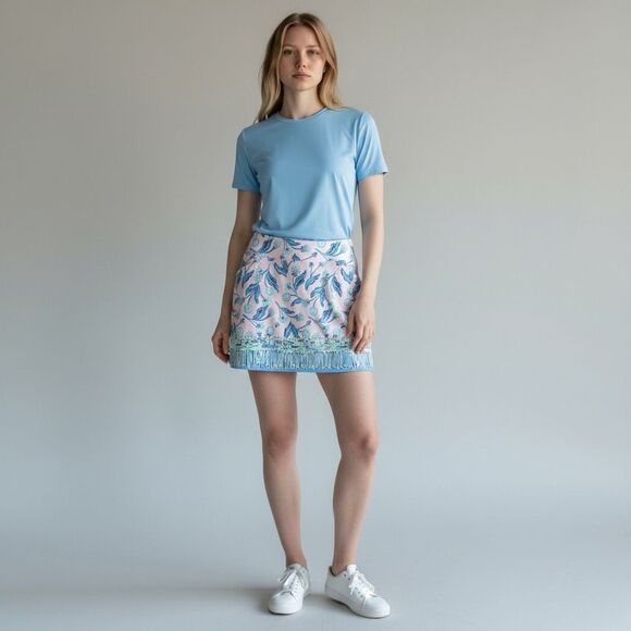 Lilly Pulitzer Luxletic Athletic Golf Skort Women's 10 Sporty Preppy Old Money